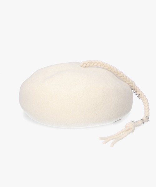 OVERRIDE（オーバーライド）の「OVERRIDE  BASQUE LONGMITUAMI BERET / オーバーライド（ハンチング/ベレー帽・レディース・ブラック/ブルー/ホワイト・58cm）」の4枚目の写真