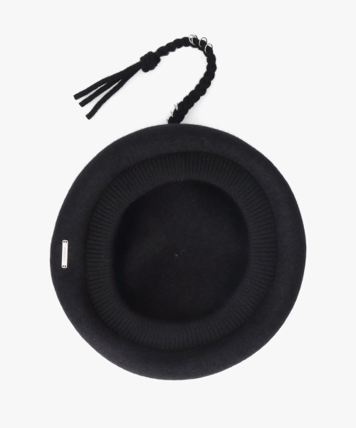 OVERRIDE（オーバーライド）の「OVERRIDE  BASQUE LONGMITUAMI BERET / オーバーライド（ハンチング/ベレー帽・レディース・ブラック/ブルー/ホワイト・58cm）」の13枚目の写真