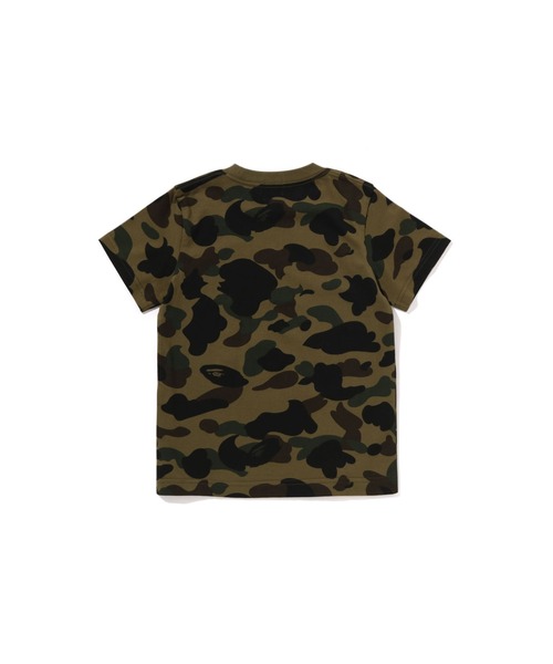 A BATHING APE(アベイシングエイプ)の「1ST CAMO SHARK TEE(Tシャツ/カットソー・キッズ・イエロー/グリーン/オレンジ・90/110/130/140/100/120)」の4枚目の写真