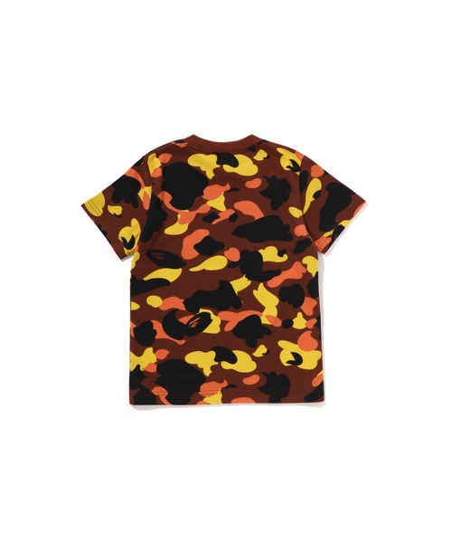 A BATHING APE(アベイシングエイプ)の「1ST CAMO SHARK TEE(Tシャツ/カットソー・キッズ・イエロー/グリーン/オレンジ・90/110/130/140/100/120)」の6枚目の写真