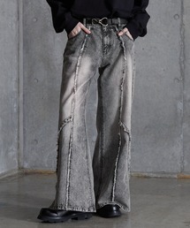 SERACE(ZX)́ySERACEzVintage design fringe zip wide flare denim pants / Be[WfUCtWWbvChtAfjpc(fjpc)