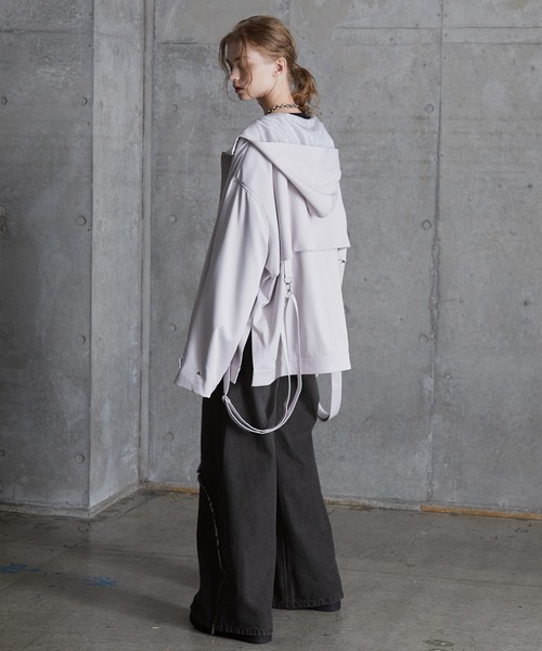 SERACE（セラス）の「【SERACE】Vintage design fringe zip wide flare denim pants / ヴィンテージデザインフリンジジップワイドフレアデニムパンツ（デニムパンツ・メンズ・ブラック/サックスブルー/ライトグレー・L/M/S）」の10枚目の写真