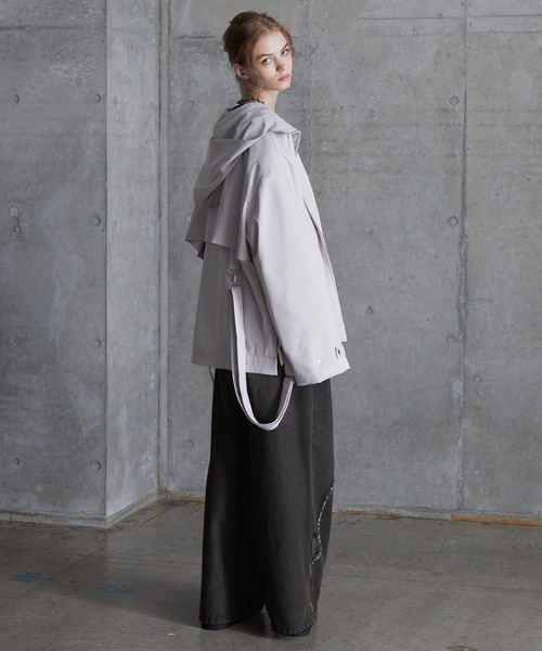 SERACE（セラス）の「【SERACE】Vintage design fringe zip wide flare denim pants / ヴィンテージデザインフリンジジップワイドフレアデニムパンツ（デニムパンツ・メンズ・ブラック/サックスブルー/ライトグレー・L/M/S）」の11枚目の写真