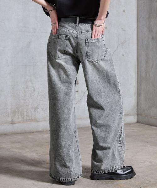 SERACE（セラス）の「【SERACE】Vintage design fringe zip wide flare
