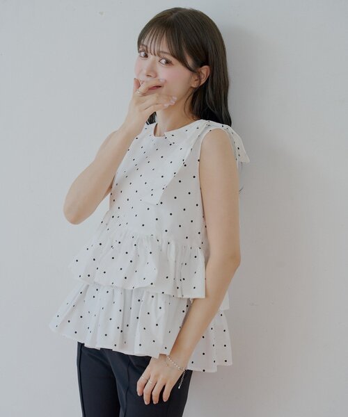 ブラウス シャツ 「SALON by Chico」バックデザインペプラムブラウス レディース Chico（チコ）の「【SALON by Chico】バックデザインペプラム