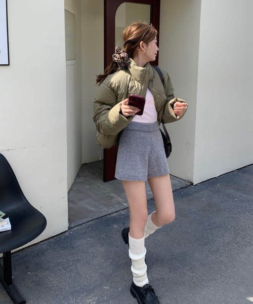 everycoco（エブリーココ）の「ニットショートパンツ（その他パンツ・レディース・グレー/ブラック・FREE）」の6枚目の写真