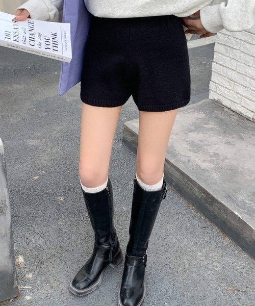 everycoco（エブリーココ）の「ニットショートパンツ（その他パンツ・レディース・グレー/ブラック・FREE）」の14枚目の写真