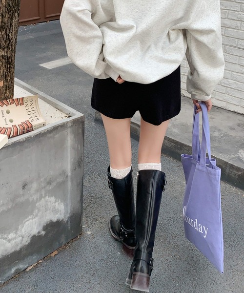 everycoco（エブリーココ）の「ニットショートパンツ（その他パンツ・レディース・グレー/ブラック・FREE）」の16枚目の写真