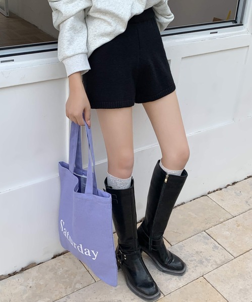 everycoco（エブリーココ）の「ニットショートパンツ（その他パンツ・レディース・グレー/ブラック・FREE）」の15枚目の写真
