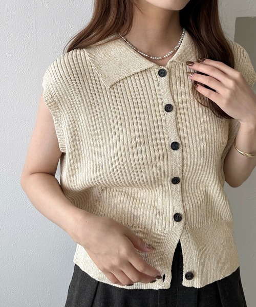 22SS MASUエムエーエスユー ニット ベスト　メランジ 2022SS】 MASU (マス/エムエーエスユー) 