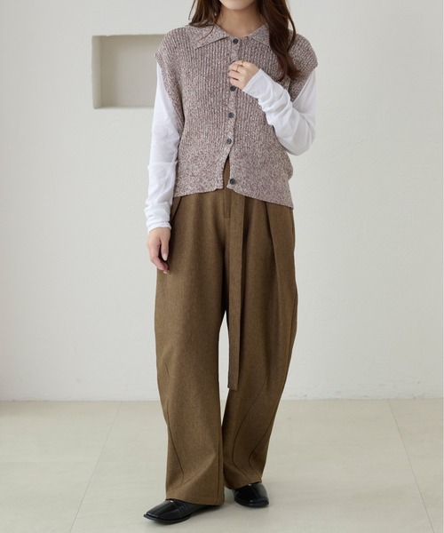 22SS MASUエムエーエスユー ニット ベスト　メランジ 2022SS】 MASU (マス/エムエーエスユー) 