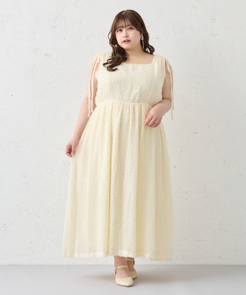 Louiosy(ルオシー)の「【大きいサイズ】アソートスクエアネックノースリーブワンピ(ワンピース・レディース・ダークブラウン/ブルー系その他/アイボリー・3L/X-LARGE/4L)」の4枚目の写真