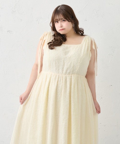 Louiosy(ルオシー)の「【大きいサイズ】アソートスクエアネックノースリーブワンピ(ワンピース・レディース・ダークブラウン/ブルー系その他/アイボリー・3L/X-LARGE/4L)」の5枚目の写真