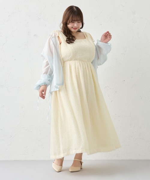 Louiosy(ルオシー)の「【大きいサイズ】アソートスクエアネックノースリーブワンピ(ワンピース・レディース・ダークブラウン/ブルー系その他/アイボリー・3L/X-LARGE/4L)」の13枚目の写真