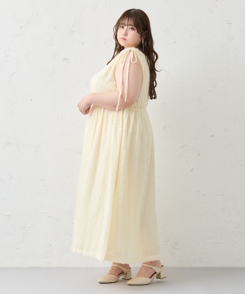 Louiosy(ルオシー)の「【大きいサイズ】アソートスクエアネックノースリーブワンピ(ワンピース・レディース・ダークブラウン/ブルー系その他/アイボリー・3L/X-LARGE/4L)」の16枚目の写真