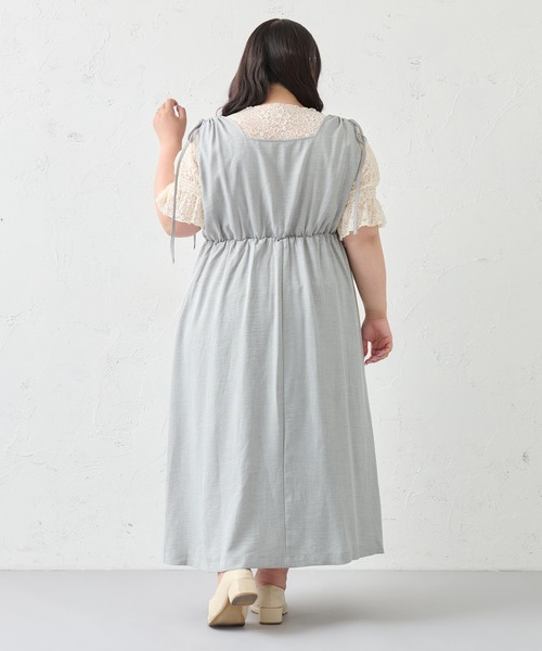 Louiosy(ルオシー)の「【大きいサイズ】アソートスクエアネックノースリーブワンピ(ワンピース・レディース・ダークブラウン/ブルー系その他/アイボリー・3L/X-LARGE/4L)」の19枚目の写真