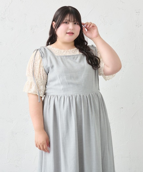 Louiosy(ルオシー)の「【大きいサイズ】アソートスクエアネックノースリーブワンピ(ワンピース・レディース・ダークブラウン/ブルー系その他/アイボリー・3L/X-LARGE/4L)」の20枚目の写真