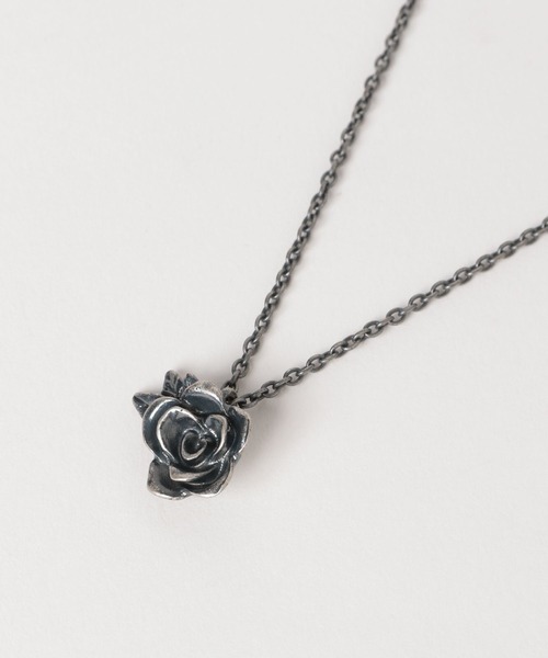 HARE（ハレ）の「【MADE IN JAPAN】ROSEネックレス(HARE)（ネックレス・メンズ・シルバー/シルバー系その他/ブラック・FREE）」の7枚目の写真