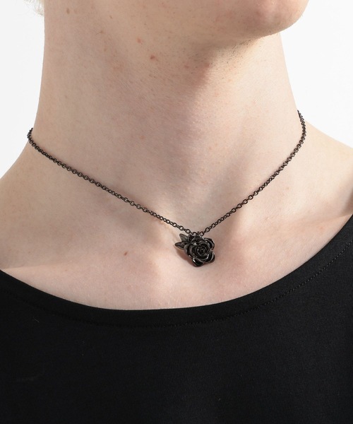 HARE（ハレ）の「【MADE IN JAPAN】ROSEネックレス(HARE)（ネックレス・メンズ・シルバー/シルバー系その他/ブラック・FREE）」の14枚目の写真