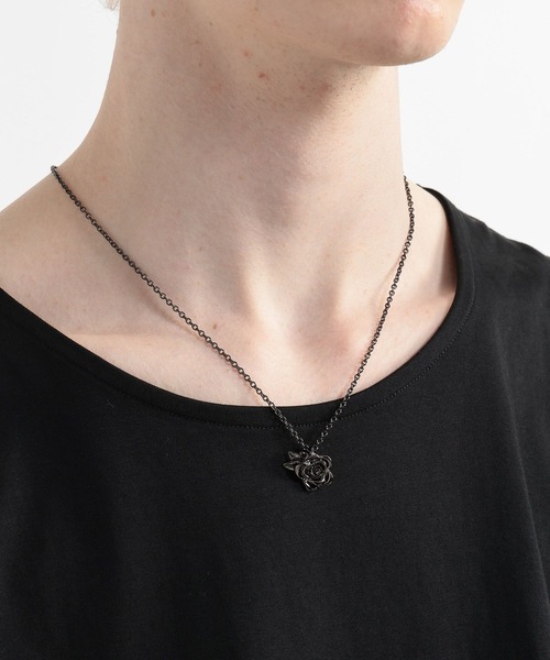 HARE（ハレ）の「【MADE IN JAPAN】ROSEネックレス(HARE)（ネックレス・メンズ・シルバー/シルバー系その他/ブラック・FREE）」の15枚目の写真