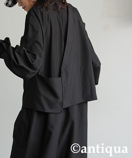 antiqua(アンティカ)の「アシメデザインオールインワン(つなぎ/オールインワン・レディース・ブラック・ONESIZE)」の5枚目の写真