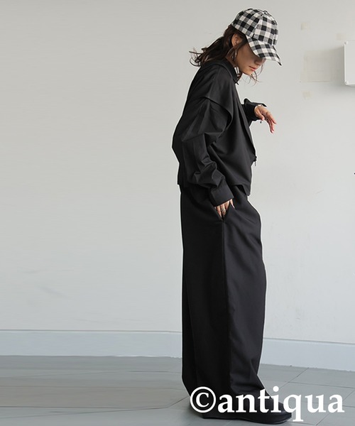 antiqua(アンティカ)の「アシメデザインオールインワン(つなぎ/オールインワン・レディース・ブラック・ONESIZE)」の6枚目の写真