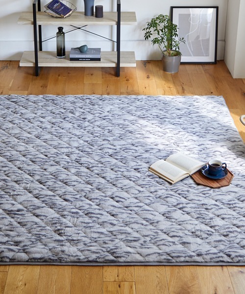 まるで猫！のような洗えるモフモフキルトラグ｜185×240cm【猫Feel