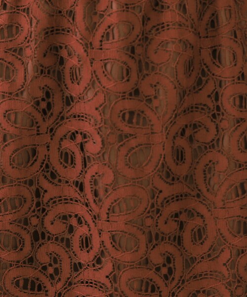 OPAQUE.CLIP（オペークドットクリップ）の「《美人百花掲載》レースイージーナロースカート【洗濯機洗い可】（スカート・レディース・ダークブラウン/ホワイト・38/40）」の15枚目の写真