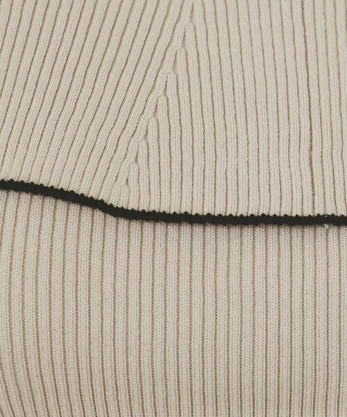 index(インデックス)の「前後2wayオフショルビッグカラーニット【洗濯機洗い可/抗ピル】(ニット/セーター・レディース・ネイビー系5/ホワイト系5/ベージュ系その他7/パープル系1・36/38/40)」の16枚目の写真