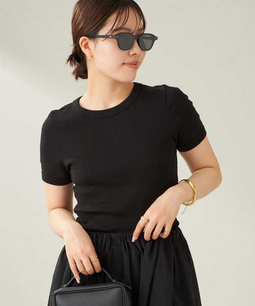 plage（プラージュ）の「FLORE FLORE / フローレフローレ CAR Tシャツ（Tシャツ/カットソー・レディース・アイボリー/ブラック・FREE）」の2枚目の写真