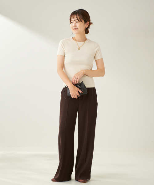 plage（プラージュ）の「FLORE FLORE / フローレフローレ CAR Tシャツ（Tシャツ/カットソー・レディース・アイボリー/ブラック・FREE）」の4枚目の写真