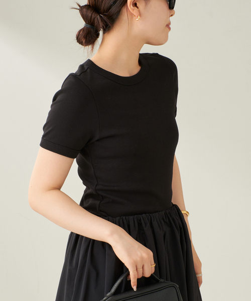 plage（プラージュ）の「FLORE FLORE / フローレフローレ CAR Tシャツ（Tシャツ/カットソー・レディース・アイボリー/ブラック・FREE）」の9枚目の写真