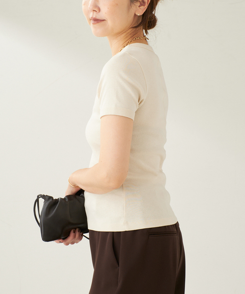 plage（プラージュ）の「FLORE FLORE / フローレフローレ CAR Tシャツ（Tシャツ/カットソー・レディース・アイボリー/ブラック・FREE）」の15枚目の写真