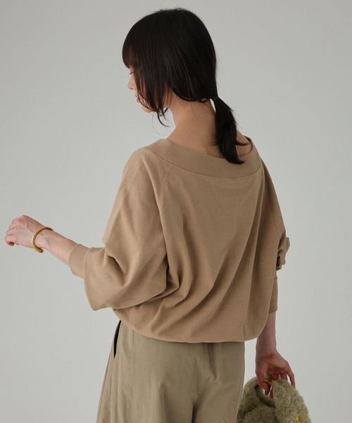 BABYLONE（バビロン）の「ボートネック裏毛プルオーバー（スウェット・レディース・ベージュ/オフホワイト/グレー・フリー）」の19枚目の写真