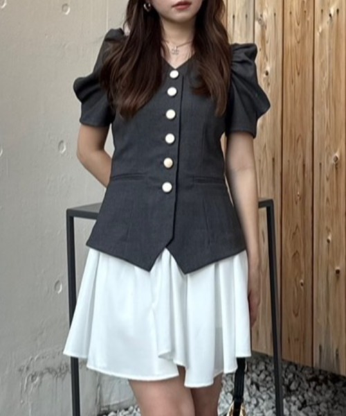 rienda スーツライクレディミニワンピース 美品 rienda | スーツライクレディ―ミニワンピース (ワンピース(ミニ