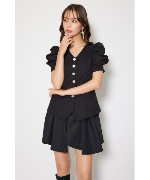 rienda(リエンダ)の「スーツライクレディ―ミニワンピース 半袖 夏服 秋服(ワンピース・レディース・グレー/ブラック/ホワイト・MEDIUM/SMALL)」の16枚目の写真