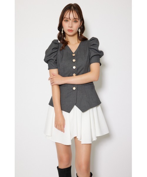 rienda（リエンダ）の「スーツライクレディ―ミニワンピース 半袖 夏服