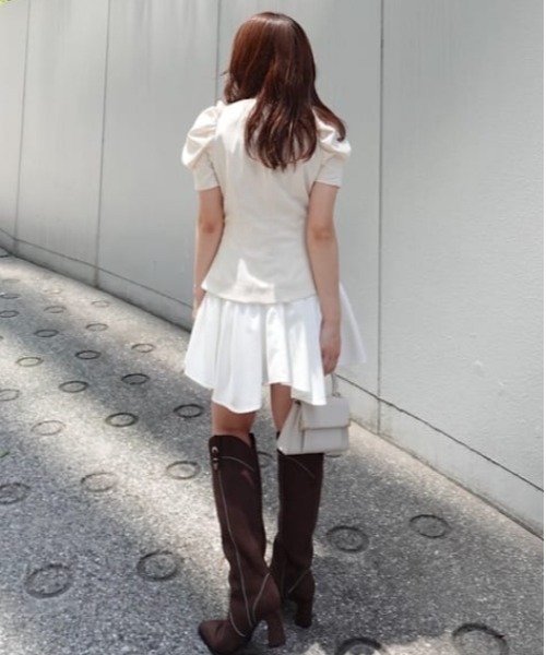 スーツライクレディ―ミニワンピース 半袖 夏服 秋服（ワンピース