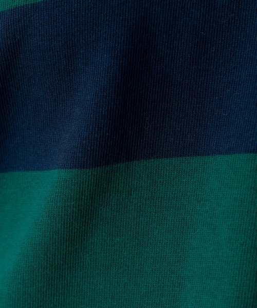 PARROTT CANVAS(パロットキャンバス)の「【PARROTT CANVAS/パロットキャンバス】クロップド ワイド ラガーシャツ(ポロシャツ・レディース・ブラック/グリーン・フリー)」の15枚目の写真