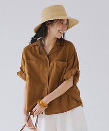 studio CLIP | コットンリネンシアー開襟シャツ(シャツ/ブラウス)