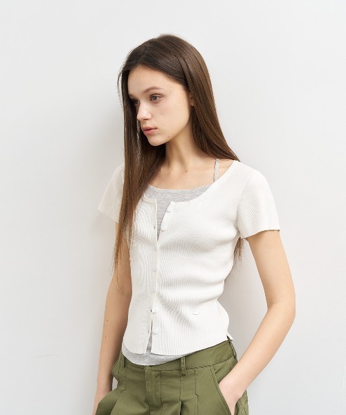 GENERAL IDEA/ジェネラルアイディア button layered half pullover