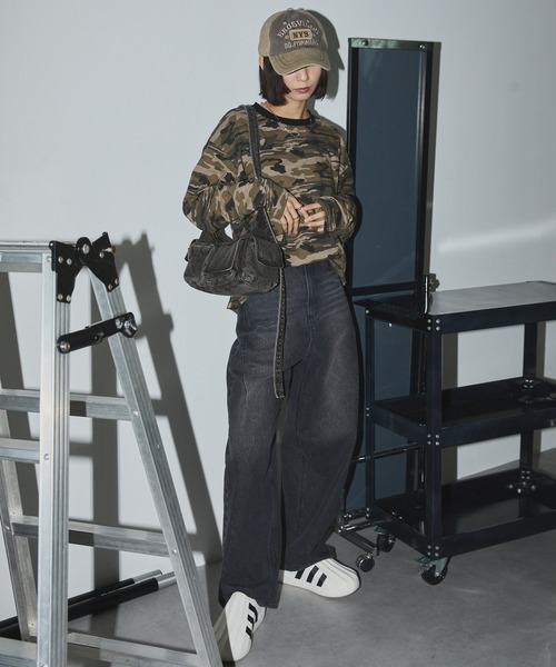 Anchor Smith(アンカー スミス)の「ヴィンテージ加工2WAYデニムマルチポケットショルダーバッグ(ショルダーバッグ・レディース・サックスブルー/ブラック・FREE)」の12枚目の写真