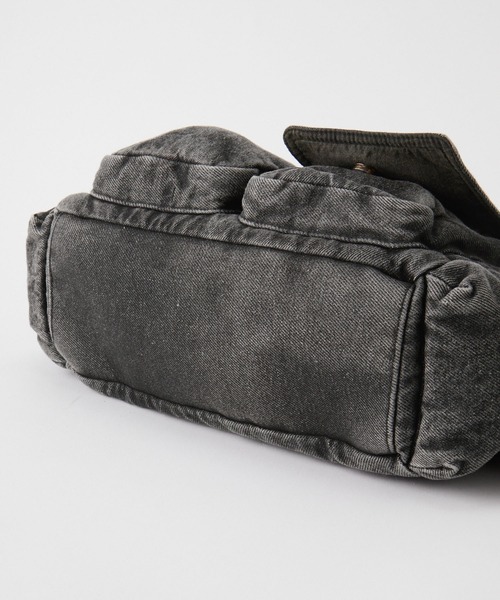 セール】ヴィンテージ加工2WAYデニムマルチポケットショルダーバッグ
