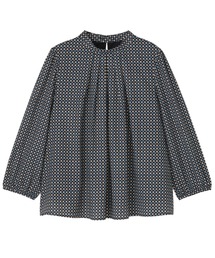 TOKYO SHIRTS | スタンドタック プリントブラウス 長袖(シャツ/ブラウス)