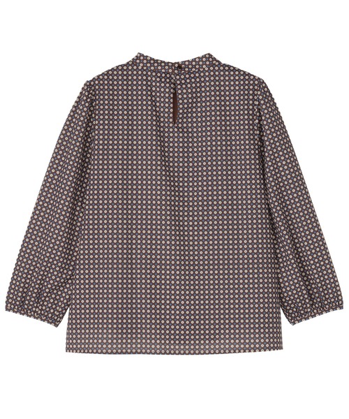 TOKYO SHIRTS(トウキョウシャツ)の「スタンドタック プリントブラウス 長袖(シャツ/ブラウス・レディース・ブラウン/ネイビー・M/L)」の3枚目の写真