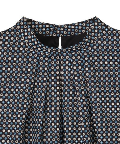 TOKYO SHIRTS(トウキョウシャツ)の「スタンドタック プリントブラウス 長袖(シャツ/ブラウス・レディース・ブラウン/ネイビー・M/L)」の9枚目の写真