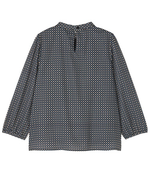 TOKYO SHIRTS(トウキョウシャツ)の「スタンドタック プリントブラウス 長袖(シャツ/ブラウス・レディース・ブラウン/ネイビー・M/L)」の8枚目の写真