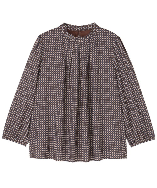TOKYO SHIRTS(トウキョウシャツ)の「スタンドタック プリントブラウス 長袖(シャツ/ブラウス・レディース・ブラウン/ネイビー・M/L)」の15枚目の写真