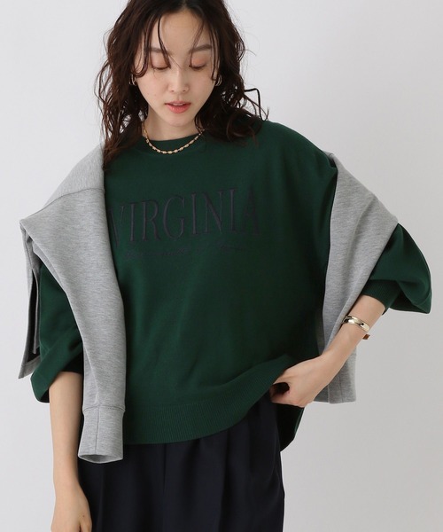 Elura(エルーラ)の「<WEB限定カラーあり>毛玉しらずロゴプルオーバー/571787(Tシャツ/カットソー・レディース・ダークブラウン/グリーン/ネイビー/ブラック/グレイッシュベージュ・FREE)」の15枚目の写真