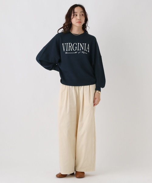 Elura(エルーラ)の「<WEB限定カラーあり>毛玉しらずロゴプルオーバー/571787(Tシャツ/カットソー・レディース・ダークブラウン/グリーン/ネイビー/ブラック/グレイッシュベージュ・FREE)」の19枚目の写真